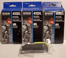 Lot 4 Genuine Epson 410XL Photo Black Ink Cartridges T410XL120 Sealed 04/22