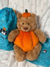Jellycat Bartholomew Bear Pumpkin 36cm Soft Toy - BNWT Dust Bag Halloween Gift