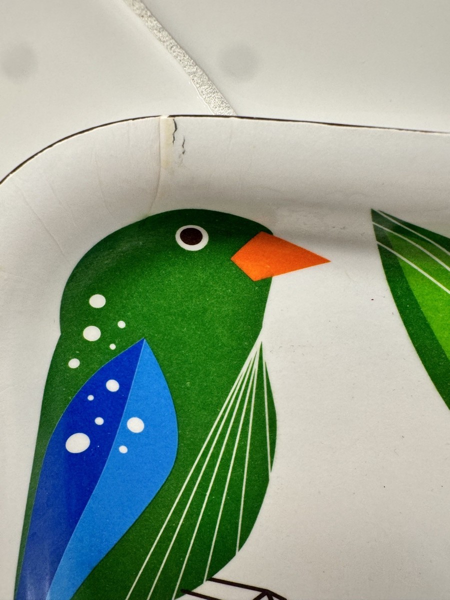 2 IKEA BARBAR Food Drink Serving Trays Melamine 13x13 Colorful