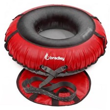 Ultimate Deluxe Towable Snow Tube Sled with Heavy Duty Cover 60" Red