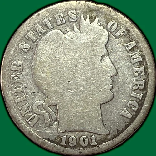 1901-S Barber Dime Good G Coin #35182
