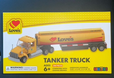 #ad #ad Love’s Tank Tanker Truck Travel Stop Minizfigz Building Blocks Play Set Lego $49.00
