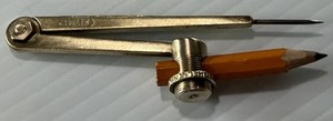 Vintage Helix Brass Old School Compass antique drawling etching England