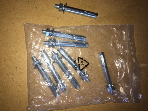 New (8) Hex Nut Sleeve Anchors Expansion Screws Bolts 5/16" x 3" OAL