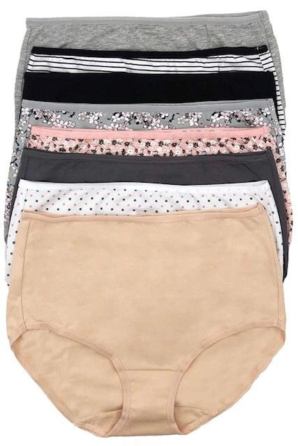 Felina, 8 Pk Cotton Modal Basic Women's High-Waist Briefs (Choose Size, Pattern) - Image 2 of 4