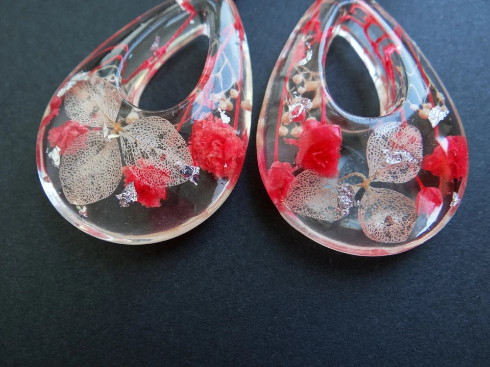 Красные ушные веса для растянутых ушей богемный калибр резиновые вешалки висячие пробки туннели - Изображение 4 из 4