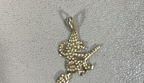 Michael Anthony 14K Yellow Gold Witch on Broom Pendant - Picture 5 of 5