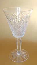 VINTAGE WATERFORD MOONCOIN CLARET WINE GLASS HANDCUT MOUTH BLOWN IRELAND 6 1/8"