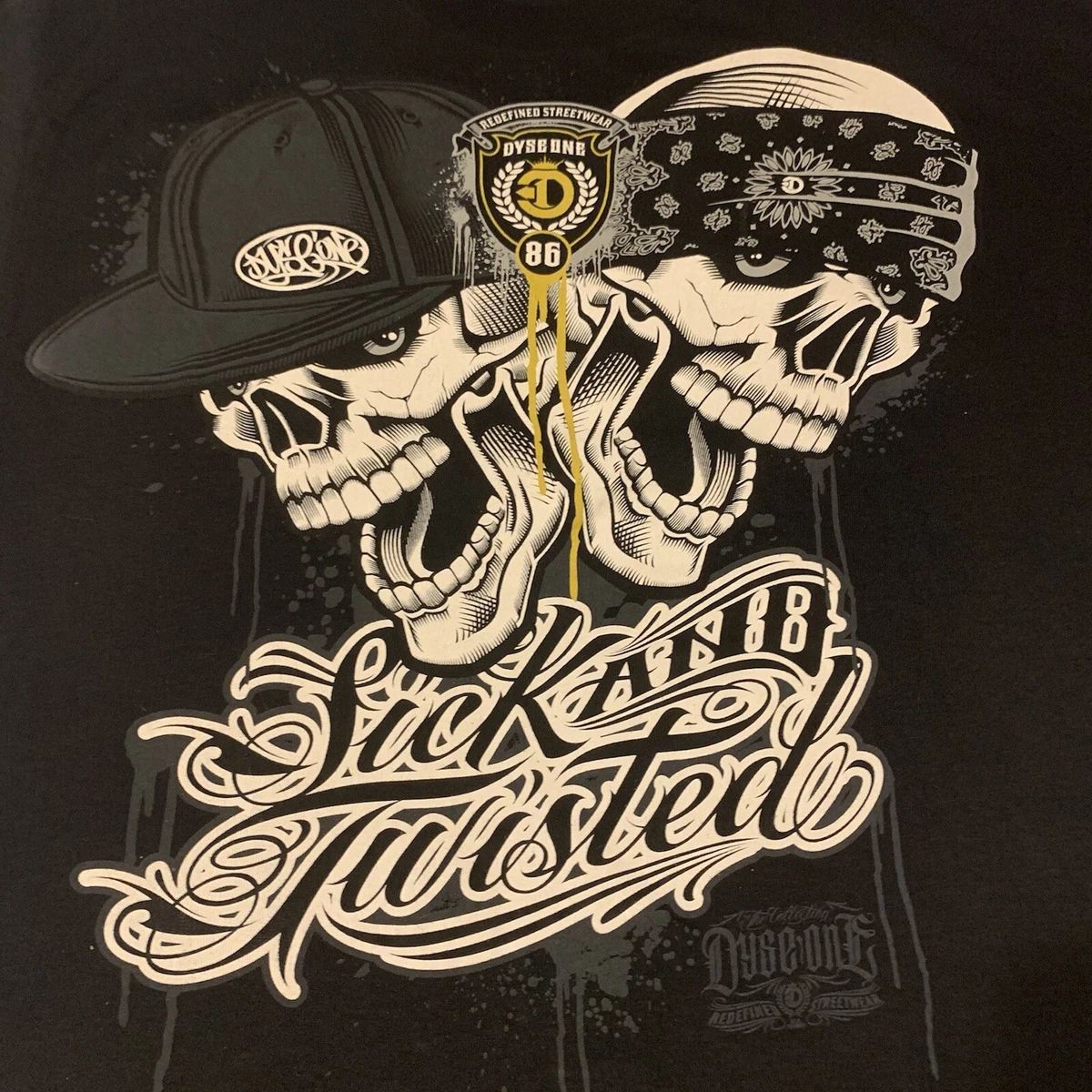 RaRE! DYSE One 86 The Collection Sick N Twisted T Shirt Size L Large  Streetwear | eBay