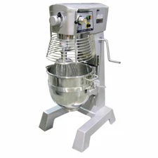 Omcan USA 17836 Floor Model 30 qt Planetary Mixer with Guard and Timer, #12 H...