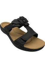 Clarks Collection Floral Slide Sandals Laurieann Madi Black