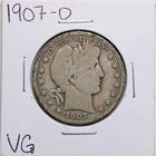 1907-O 50C Barber Liberty Head Half Dollar in VG Condition #2963