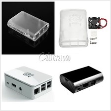 Transparent /White/Black ABS Cover Box Case For Raspberry Pi 3, 2 Cooling Fan