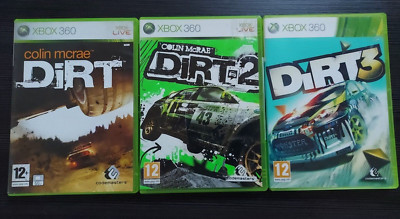 Microsoft Xbox 360 Colin Mcrae Dirt 1 / Dirt 2 / Dirt 3 mit Anleitung