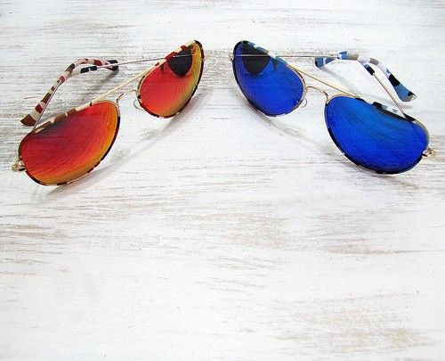 Slim camouflage small frame sunglasses with blue glasses-Unisex Sunglasses - Picture 9 of 9