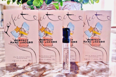 4 x MARC JACOBS PERFECT Eau de Parfum Women's Perfume Fragrance Vials 0.04oz