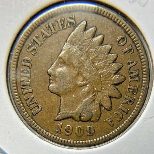 1909 Indian Head Penny VF. Liberty Complete. 5.57