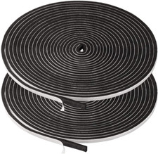 2 Rolls Weather Stripping,1/4 Inch Wide X 1/8 Inch Thick Foam Seal Tape High Den