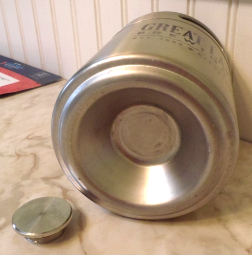 Metal Keg Liquor Beer Decanter / Flask - Great Lakes Brewing Co. 7.5" tall - Picture 7 of 7