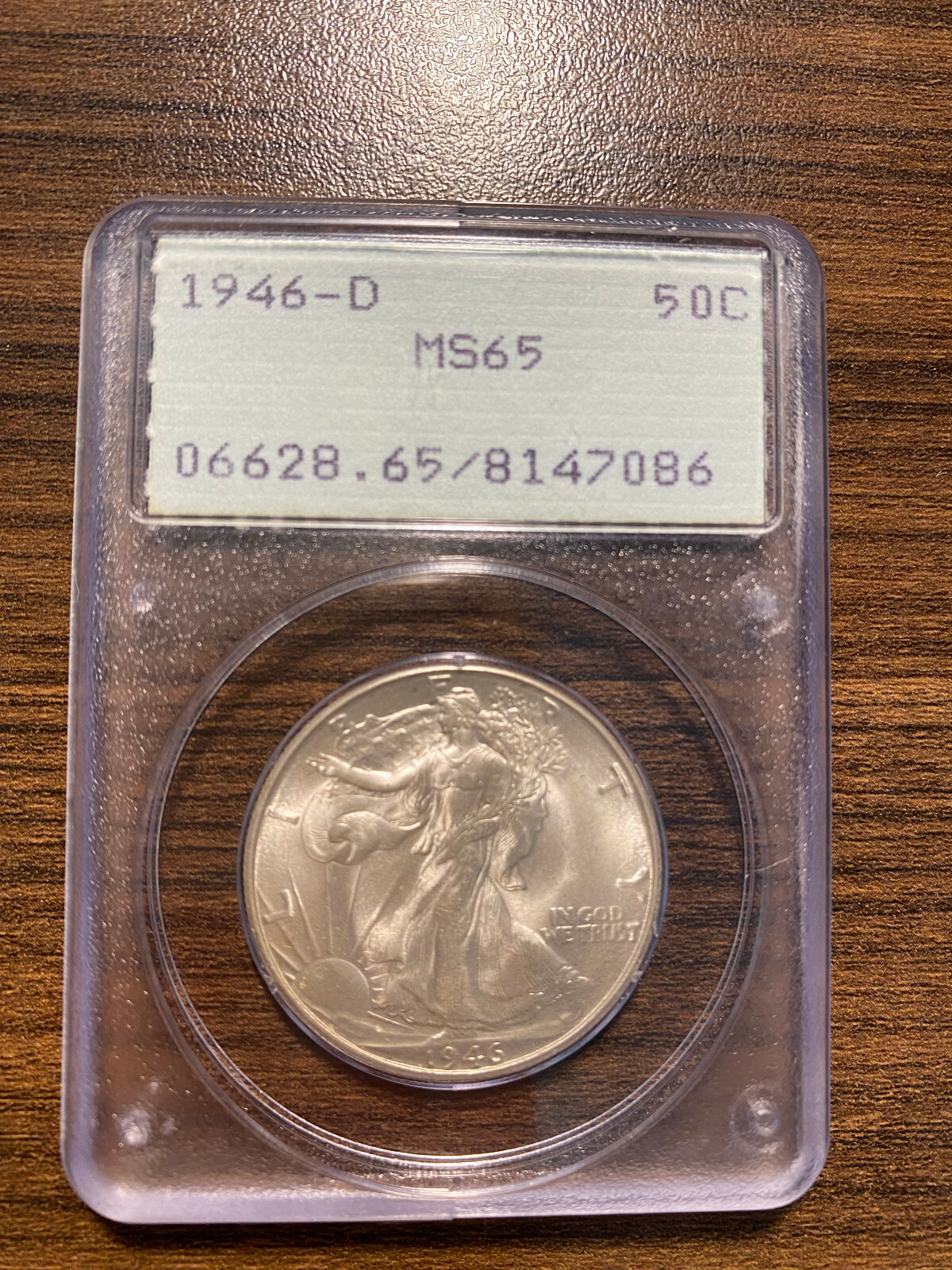 1946D Walking Liberty Silver Half 50C PCGS MS 65 Walker RATTLER OLD