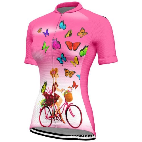 Butterfly Cycling Jersey Women's Short Sleeve Cycle Jersey Bike Bicycle Shirt - Picture 14 of 45