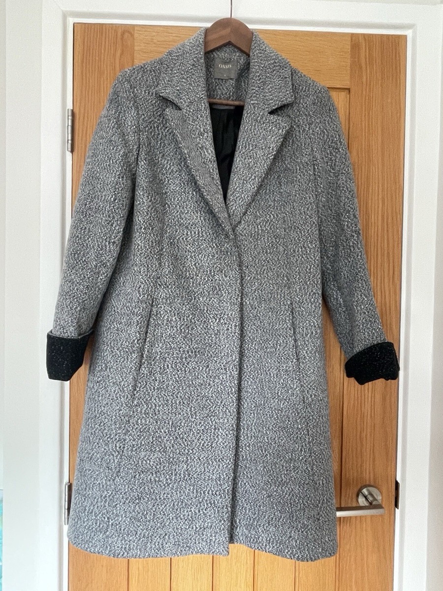 Grey Wool Coat Oasis size M