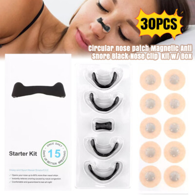 30 Stück Magnetische Anti Schnarchen Nasenclip Stoppt Schnarchen Besser Schlafhilfe Schnarchen Verringerung