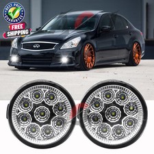 Pair Of Bumper White Led Fog Light Driving Lamps For Nissan Cube 2009-2014