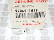 Kawasaki NOS NEW 92069-1059 Bulb 12V 1.7W AN BN EN ER EX KH KL KAF KLF KVF VN ZG
