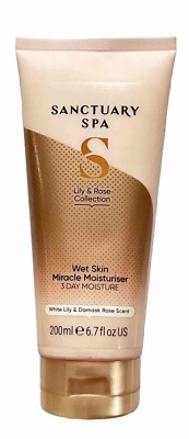 Sanctuary Spa Lily and Rose Body Lotion Wet Skin Miracle Moisturiser 200ml Vegan