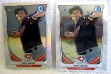 NICK BURDI RC 2014 BOWMAN CHROME REFRACTOR ROOKIE & REG CHROME CARD#CDP44-TWINS