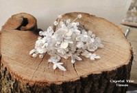 Handmade Ivory White Pearl Lace Flower Swarovski Pearl & Clear Crystal Ab Bridal Handmade Ivory White Pearl Lace Flower Swarovski Pearl & Clear Crystal Ab Bridal