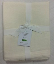 Pottery Barn Essential Twin XL Off White Bedskirt 14" drop 300 TC pleat tailored