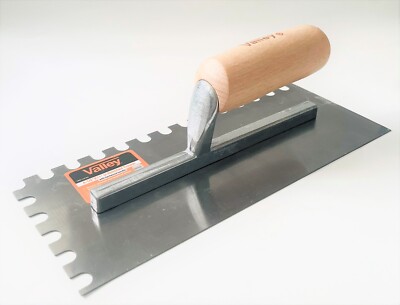 11'' x 4.5'' U-Notch Trowel with Hardwood Handle, TRW-11412U