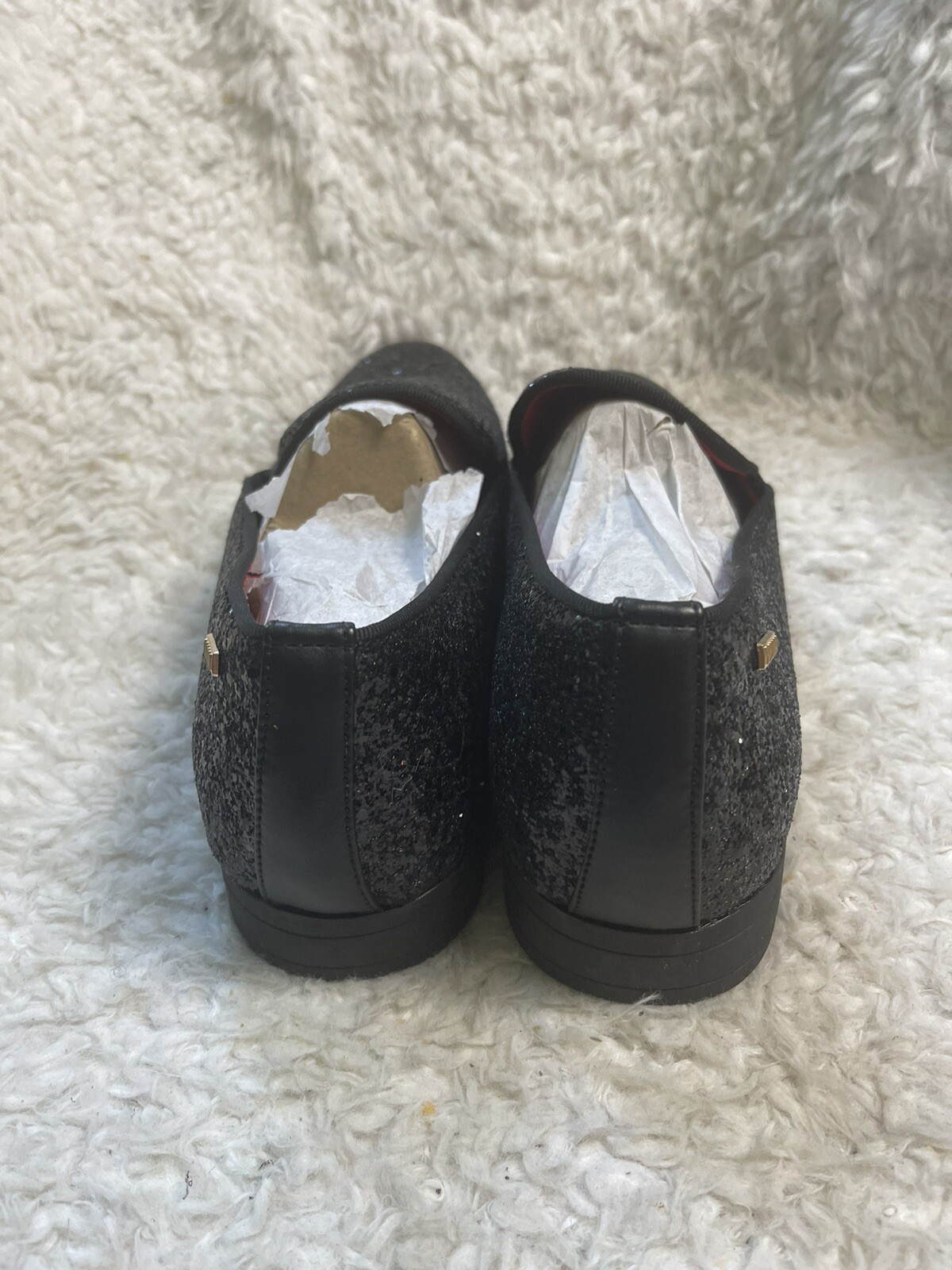 SAOLA Scarpe slip on uomo in pelle sintetica glitter nere suole impugnabili in gomma SZ13