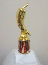 CHILI COOK-OFF TROPHY AWARD, HOT PEPPER SOUP COOKING CONTEST CHAMPION 8" HIGH