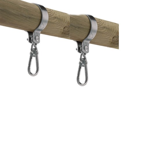 2 x Heavy Duty Round Swing Hooks for wooden swing frames 120mm