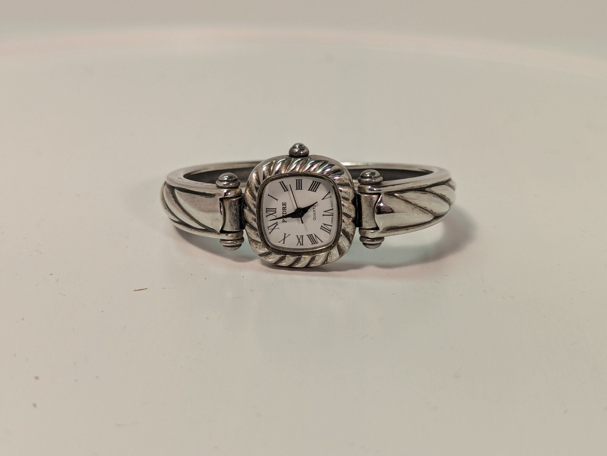 Pedre womens watch, cuff, silver, dainty | eBay