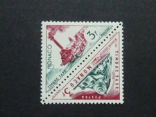 Monaco Porto 1953 MiNr.44+45**Postfrisch Zusammendruck