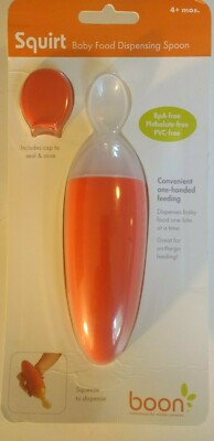 Boon Squirt Silicone Baby Food Dispensing Spoon Infant Toddler Travel Safe NEW