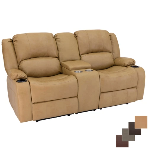 RecPro Charles 70" Powered Double RV Wall Hugger Recliner Sofa Loveseat