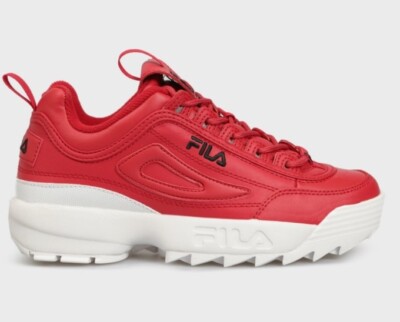 Women's Fila Disruptor II Premium Red/Black-White (5FM00540-602