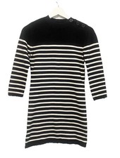 Forever 21 Women's 3/4 Sleeve Sheath Pencil Sweater Dress Striped Size Small S