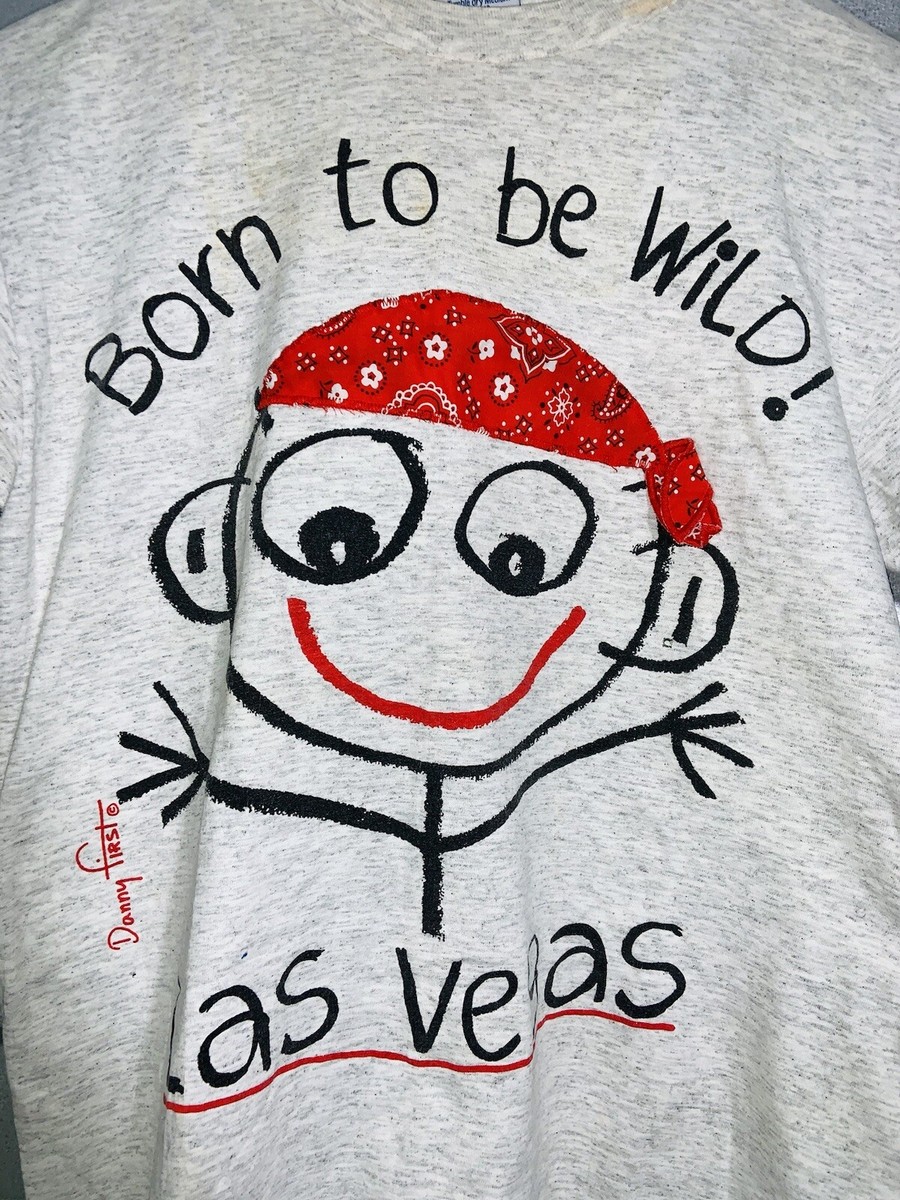Vintage 90s Born to be Wild! Las Vegas T Shirt Size L All Sport