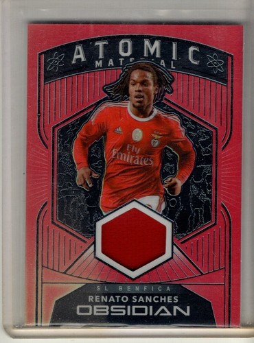 2020-21 Panini Obsidian Soccer Atomic Material Renato Sanches Electric Red /44