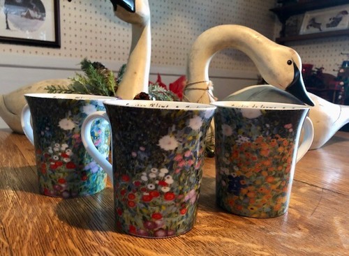 Mug Gustav Klimt 'The Garden' – Céramique – Design Art Nouveau – Avec Boîte – Neuf – Fabriqué En France