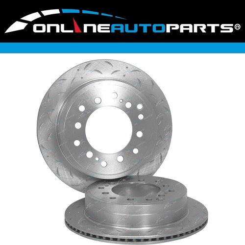 Rear Brake Disc Rotors Bendix 4WD Pads Pack for Landcruiser FZJ75 1992~1999 - Picture 2 of 5