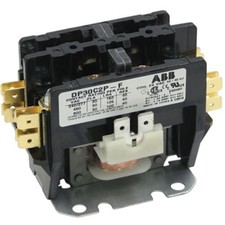 1PC ABB DP30C2P-F Contactor, 2 Pole Non-Reversing, 24VAC coil, 30A, Panel Mount