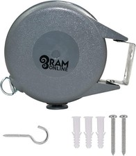 Ram® Heavy Duty Outdoor Retractable Clothes Line Laundry Drying Washing 