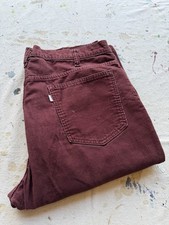 VTG 70s Levi's 517 bootcut flare burgundy corduroy pants size 36x32